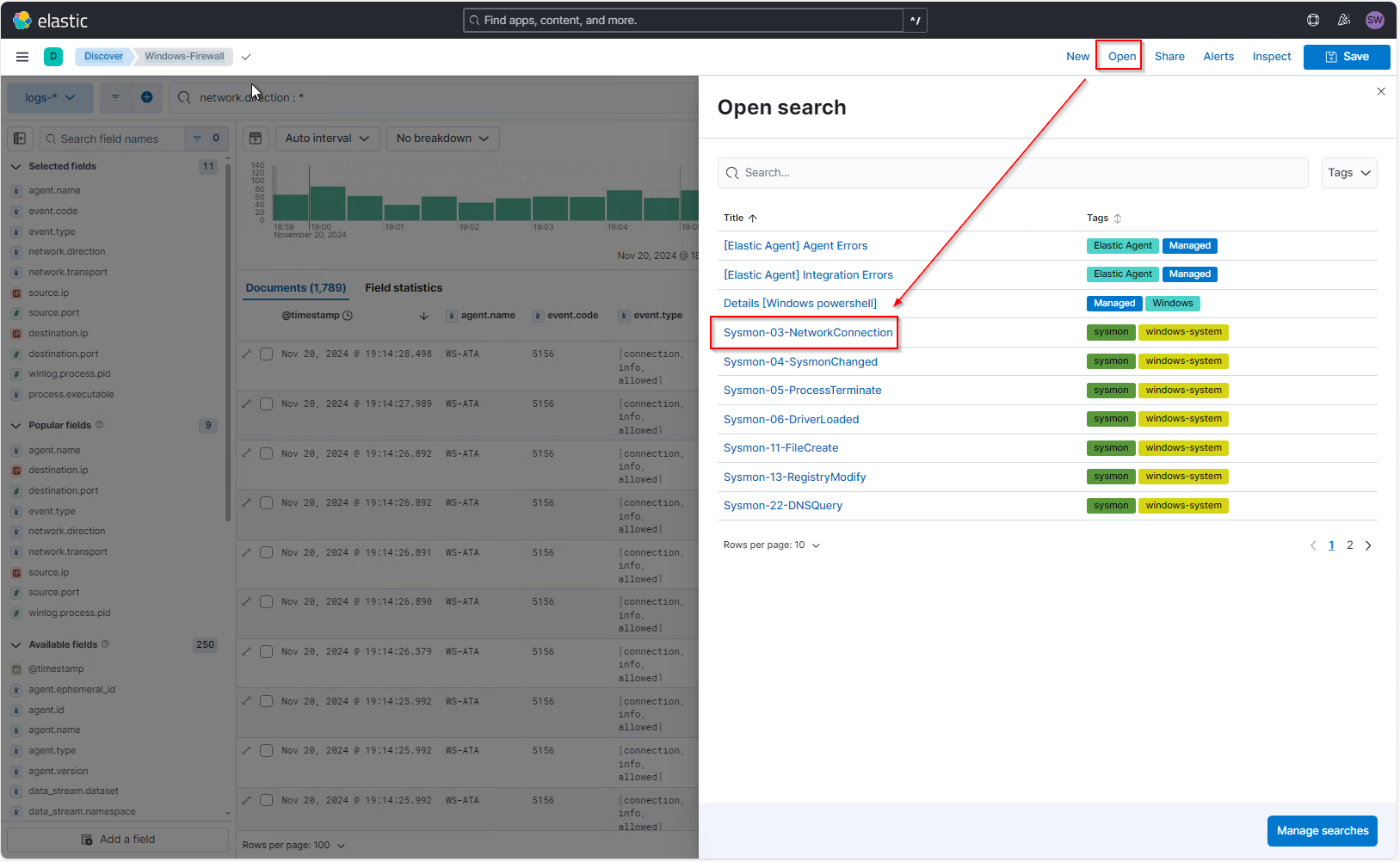 Elastic SIEM Searches