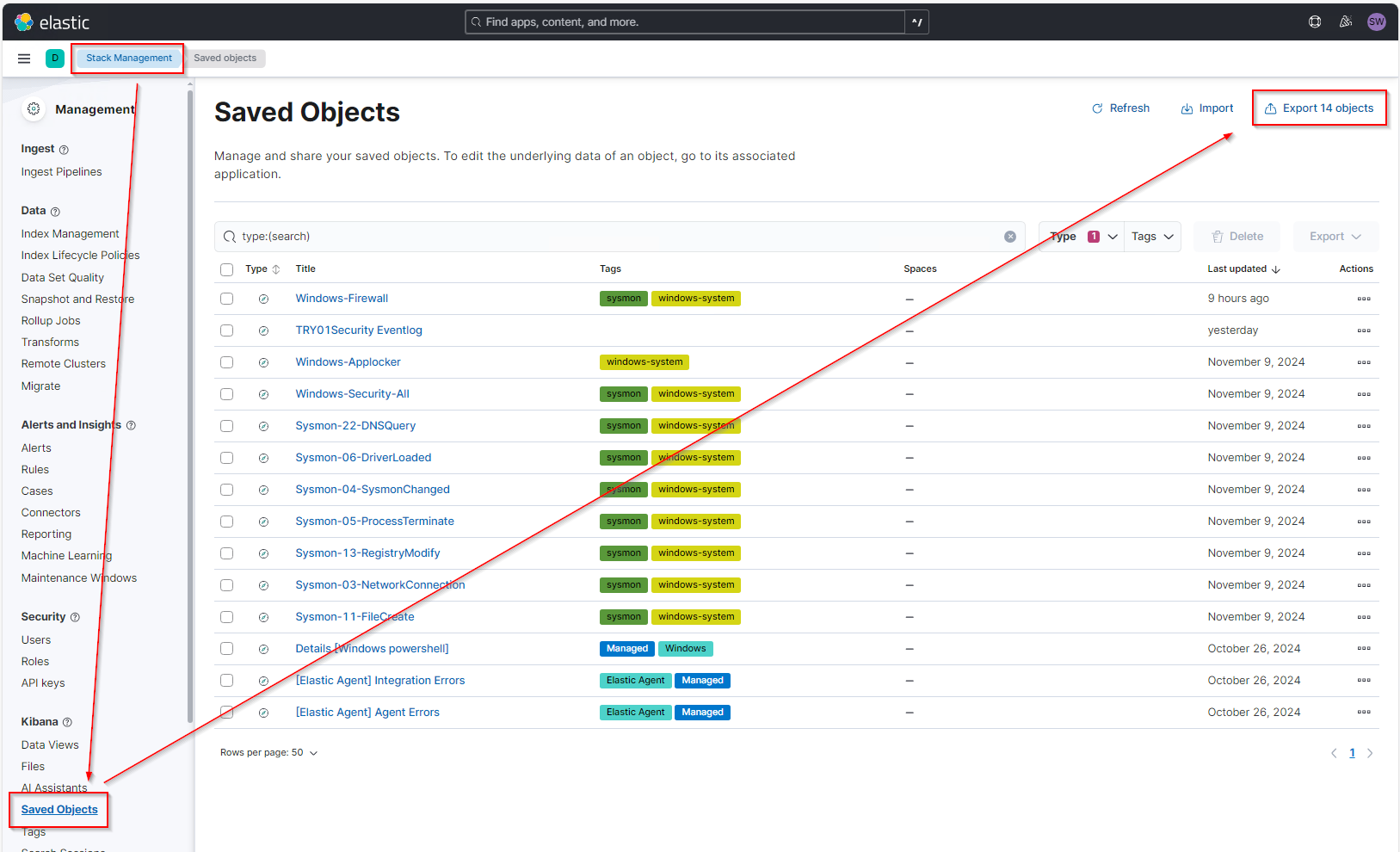 Elastic SIEM Searches