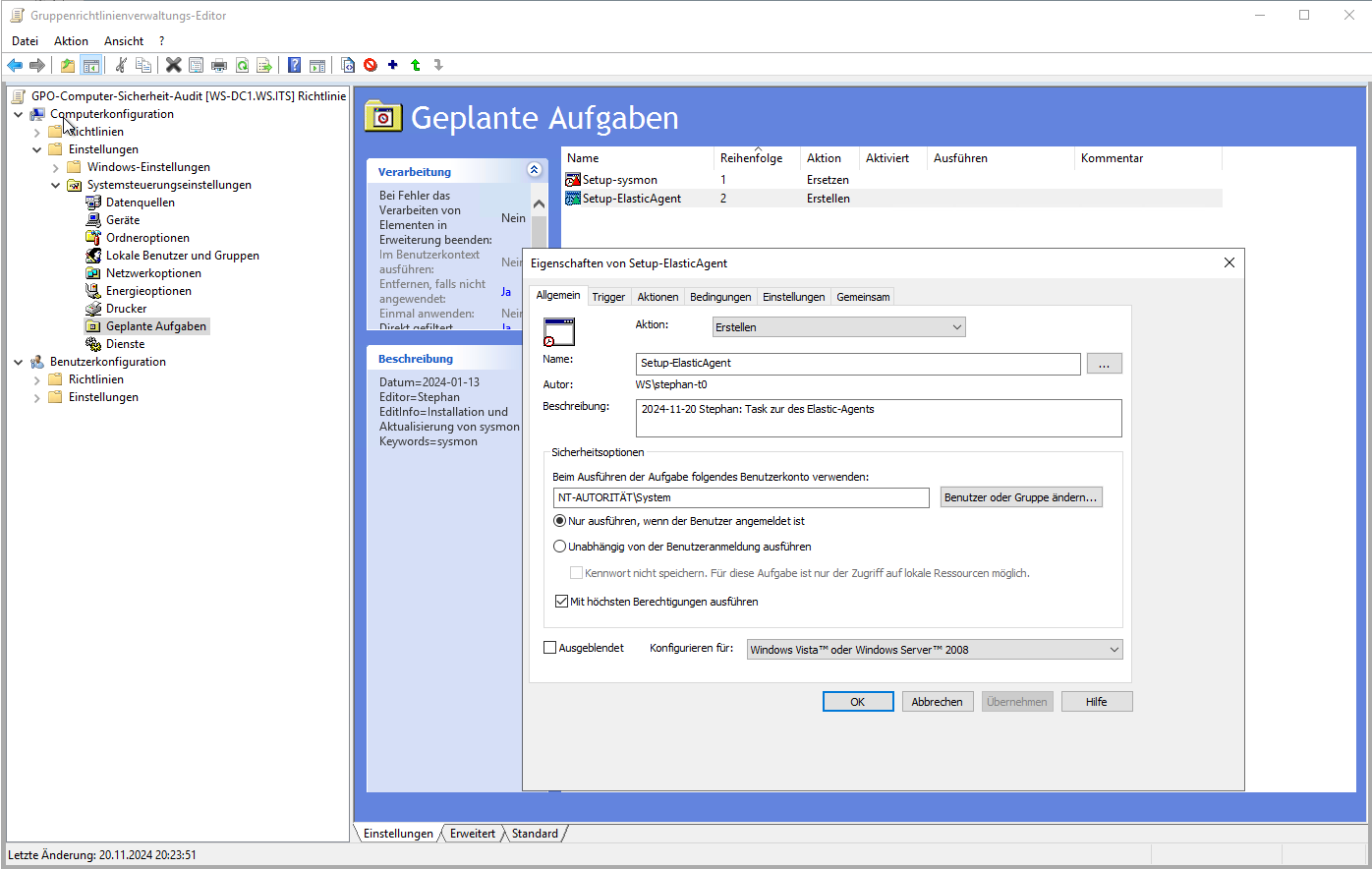 Automatische Installation des Elastic Agents im Windows