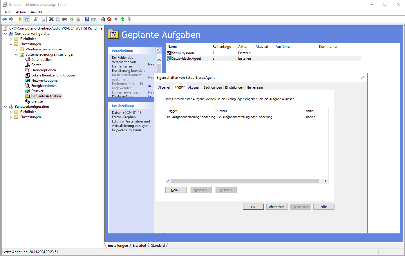 Automatische Installation des Elastic Agents im Windows