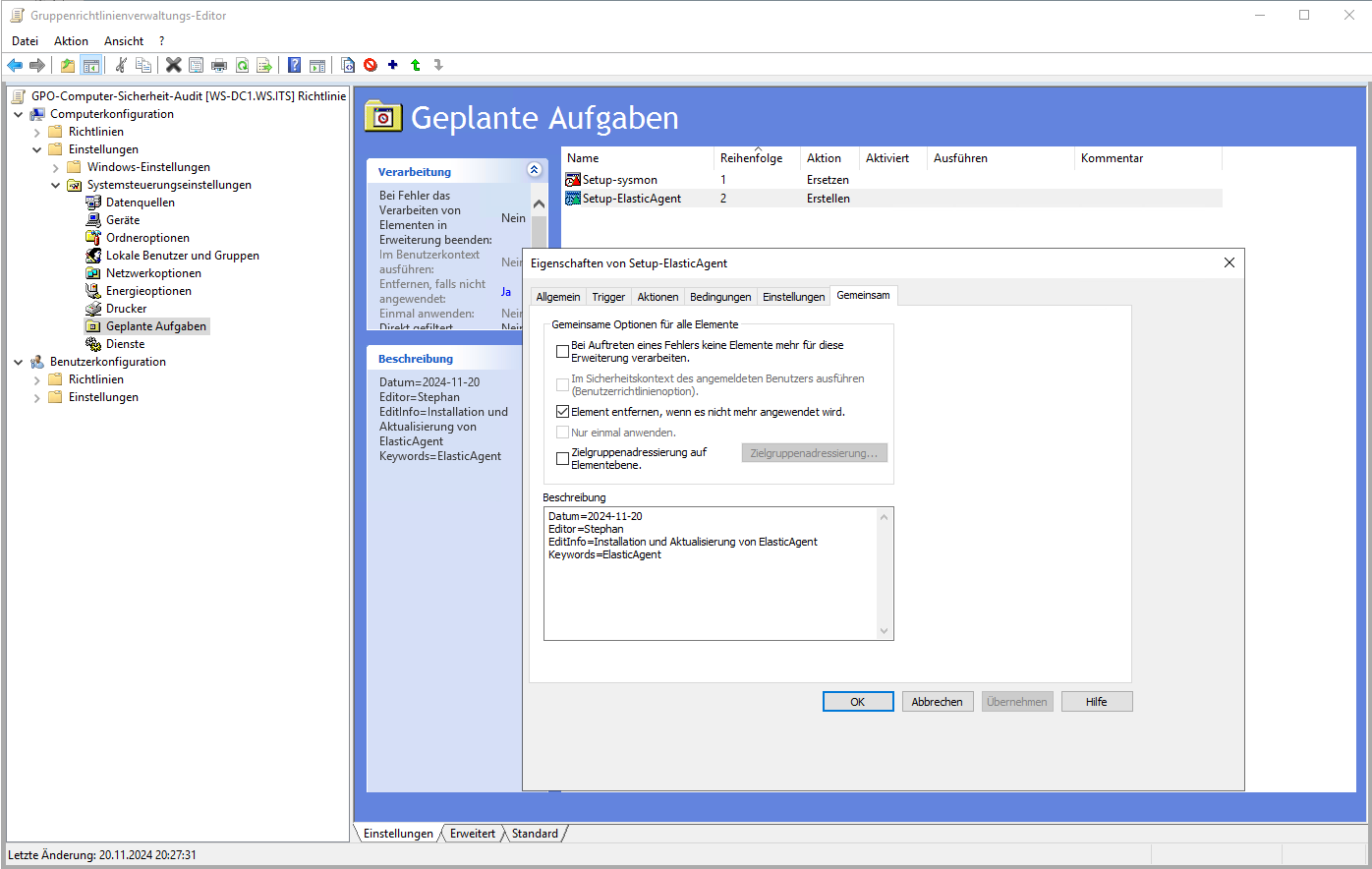 Automatische Installation des Elastic Agents im Windows