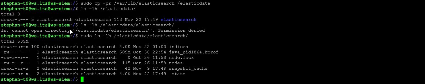 Elastic SIEM Logdaten verschieben