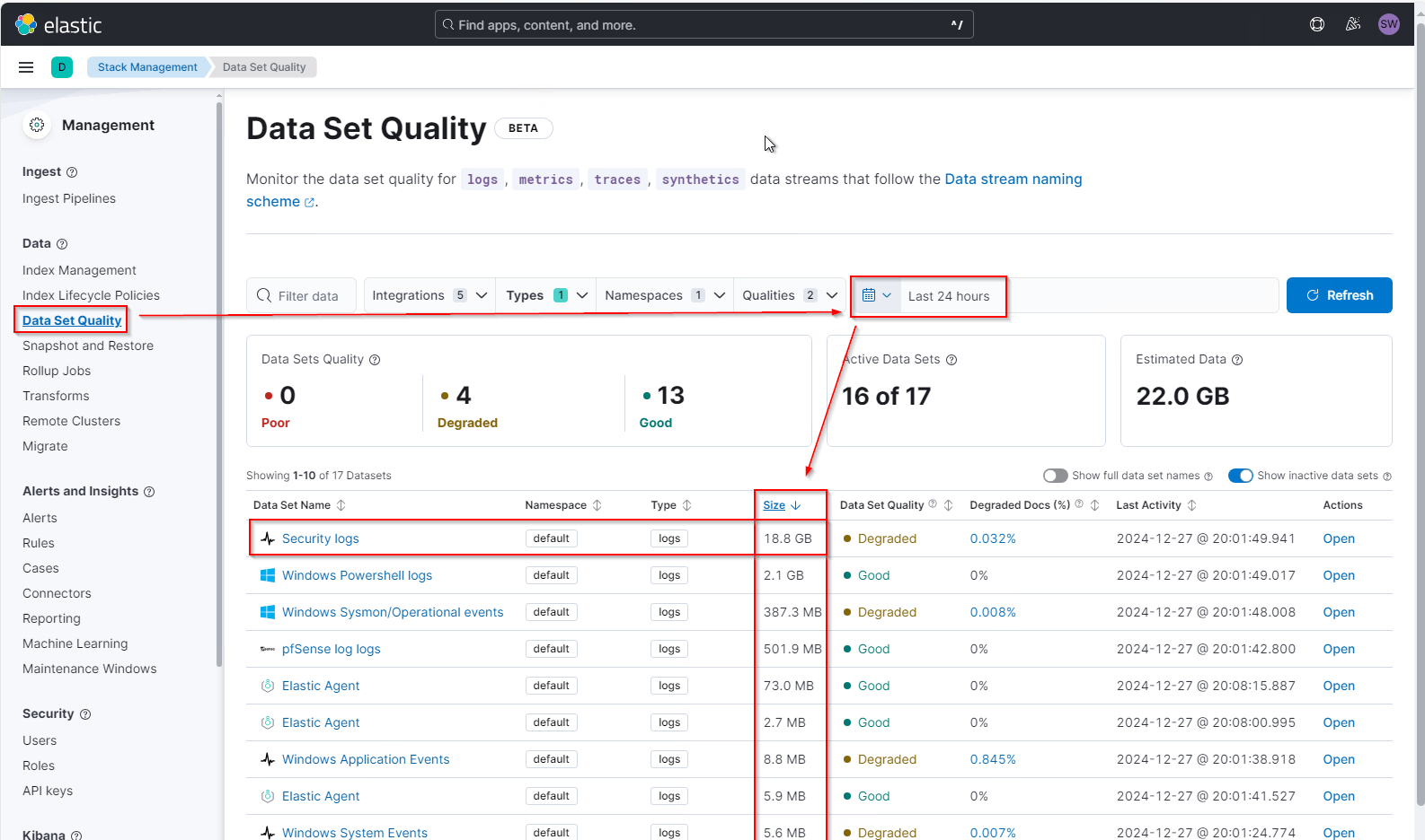 Elastic SIEM - Events gezielt mit processors herausfiltern