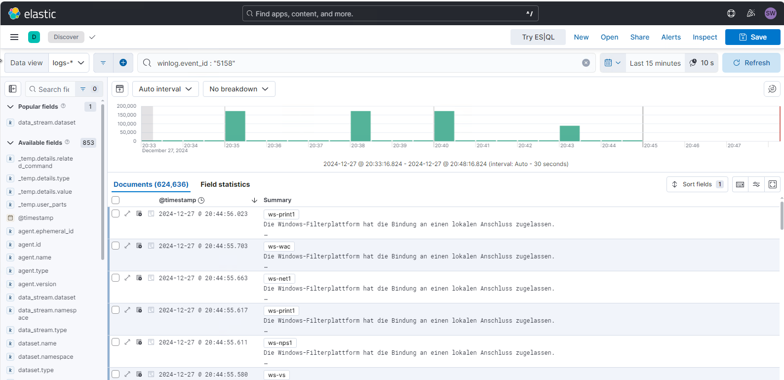 Elastic SIEM - Events gezielt mit processors herausfiltern