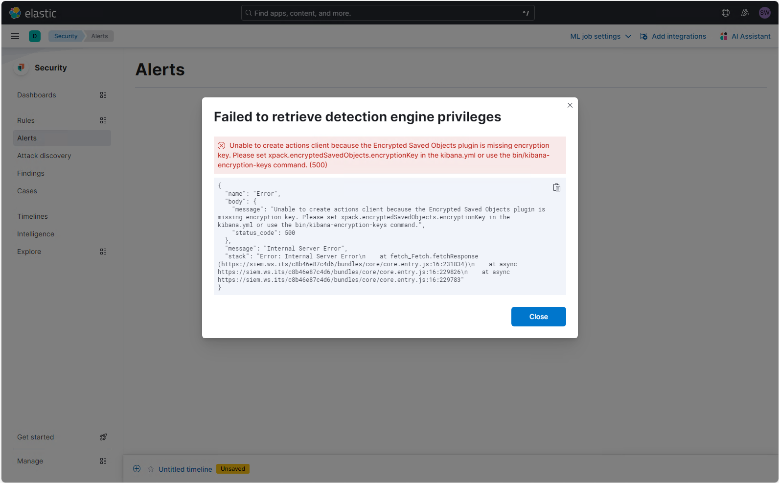 Elastic SIEM - Schutz der "saved objects" vom Kibana