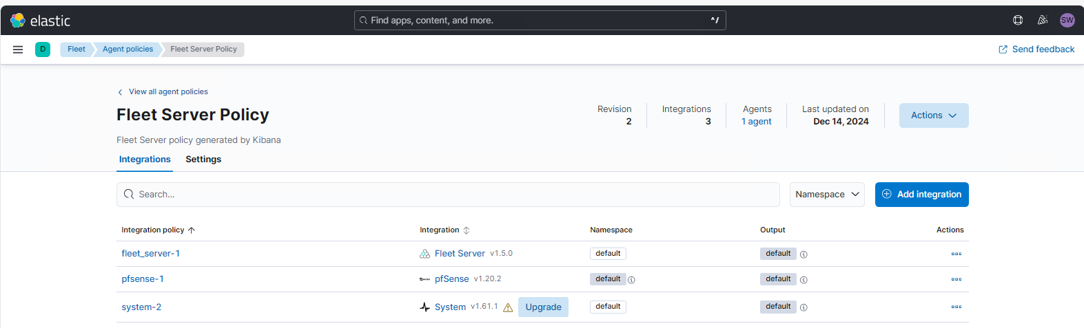 Elastic SIEM PFSense anbinden