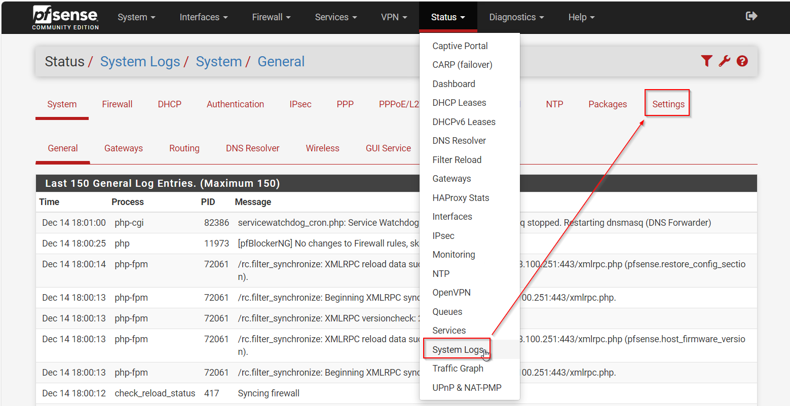 Elastic SIEM PFSense anbinden