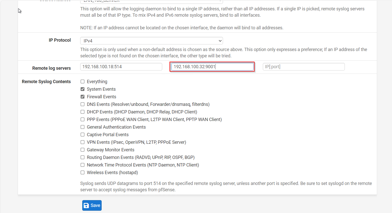 Elastic SIEM PFSense anbinden