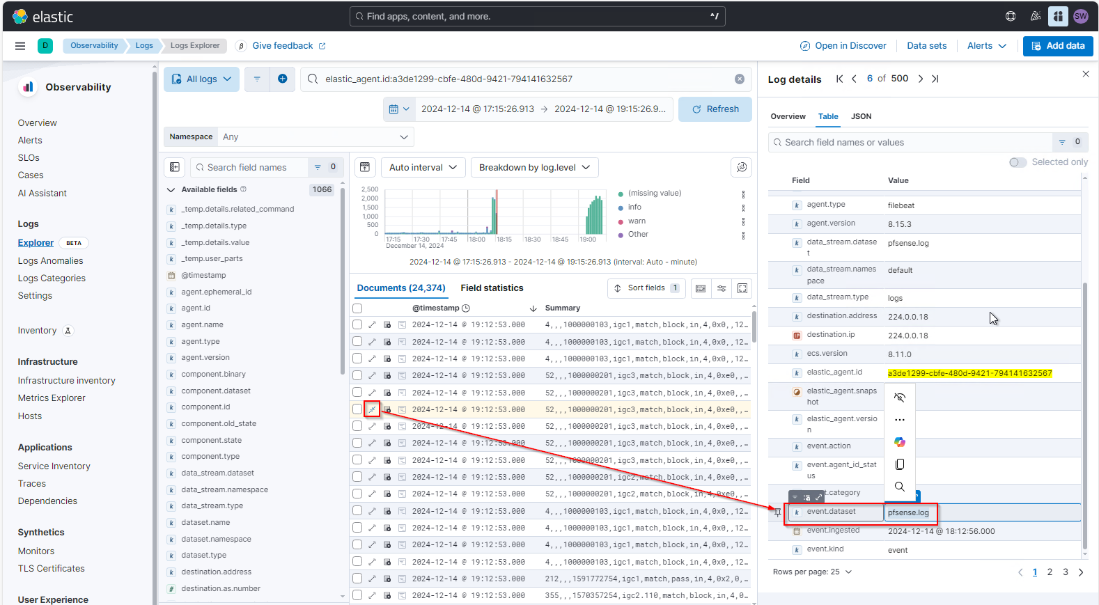 Elastic SIEM PFSense anbinden