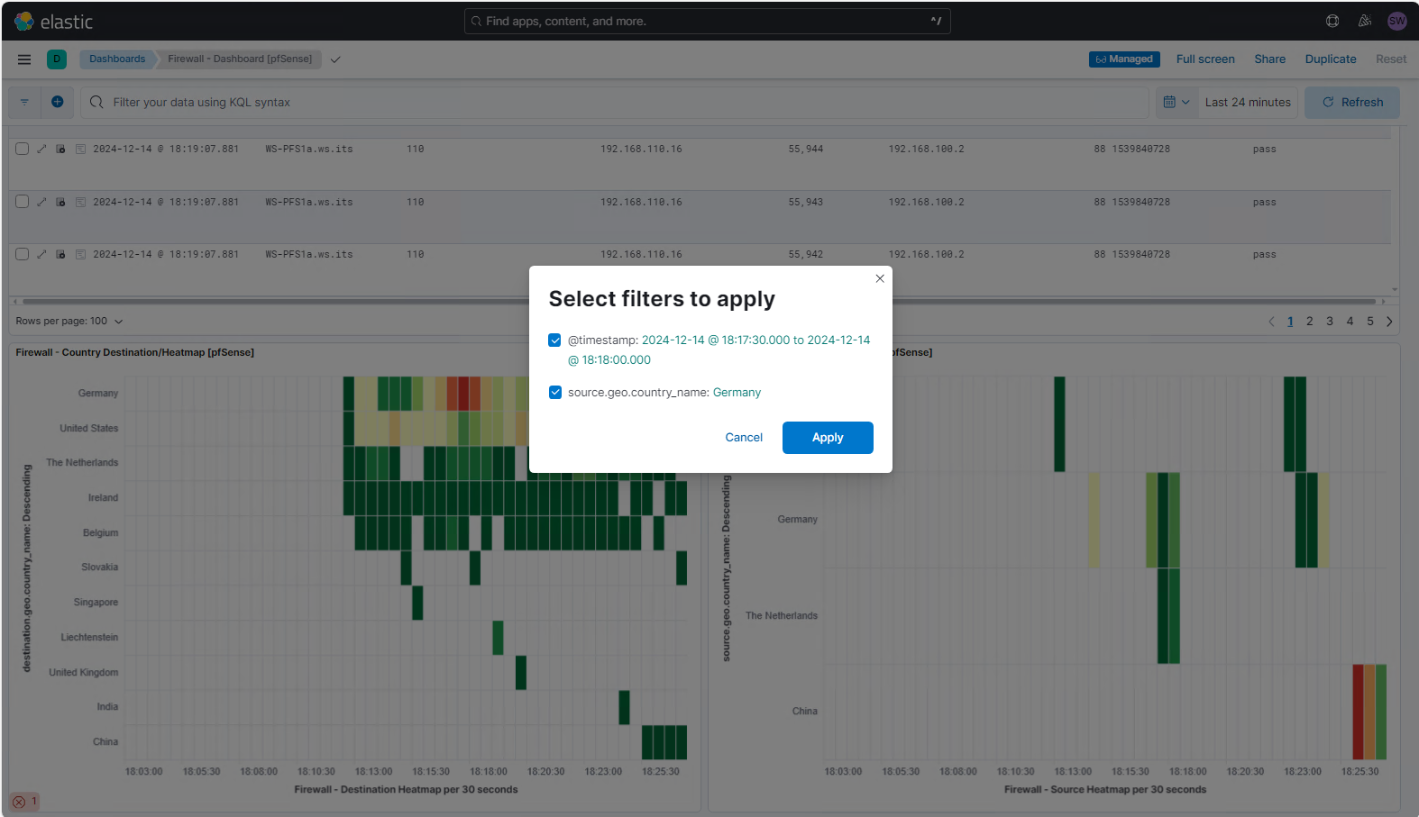 Elastic SIEM PFSense anbinden