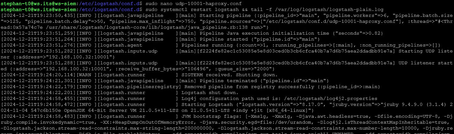 Elastic SIEM Anbindung eines HAProxy am Logstash mit Grok