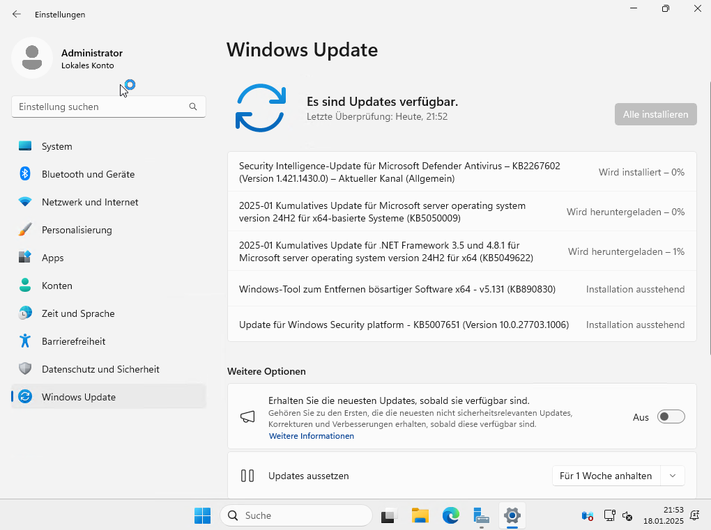 Migration auf Windows Server 2025