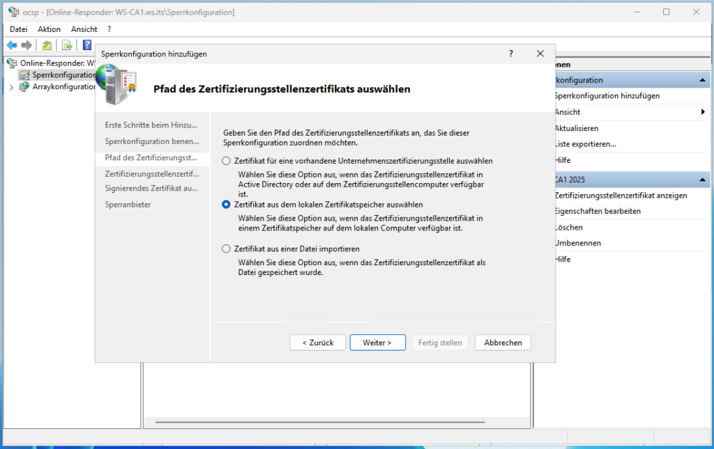 Migration PKI auf Windows Server 2025