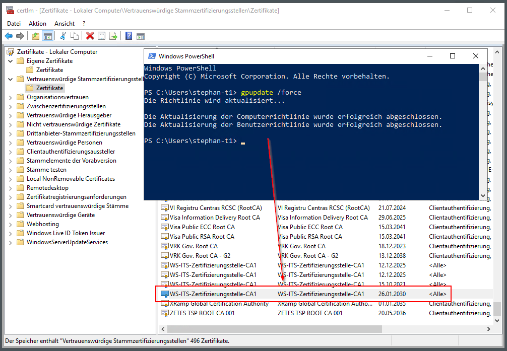 Migration PKI auf Windows Server 2025