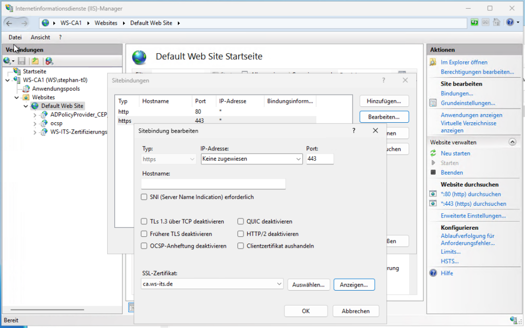 Migration PKI auf Windows Server 2025