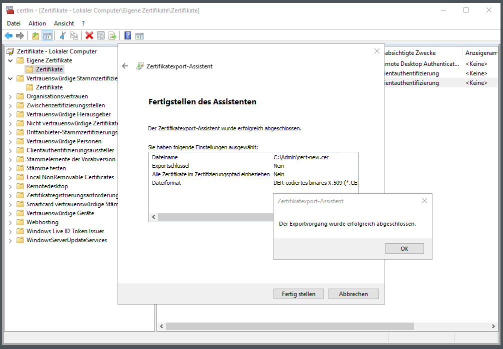 Migration PKI auf Windows Server 2025