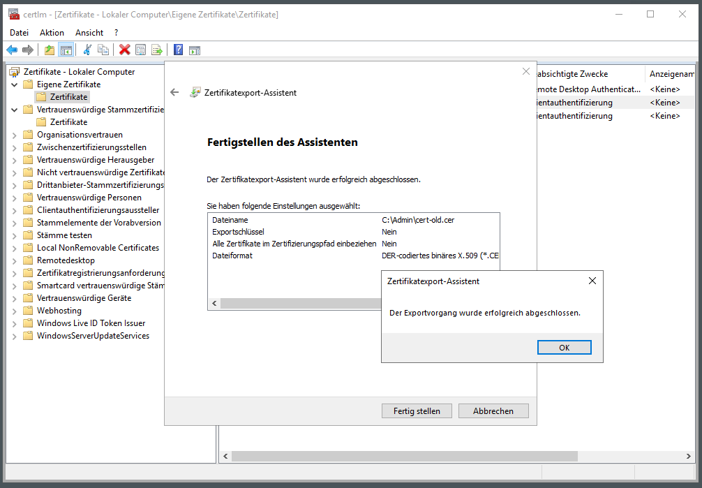 Migration PKI auf Windows Server 2025