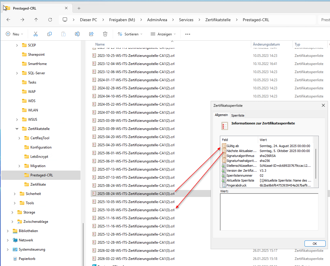Migration PKI auf Windows Server 2025
