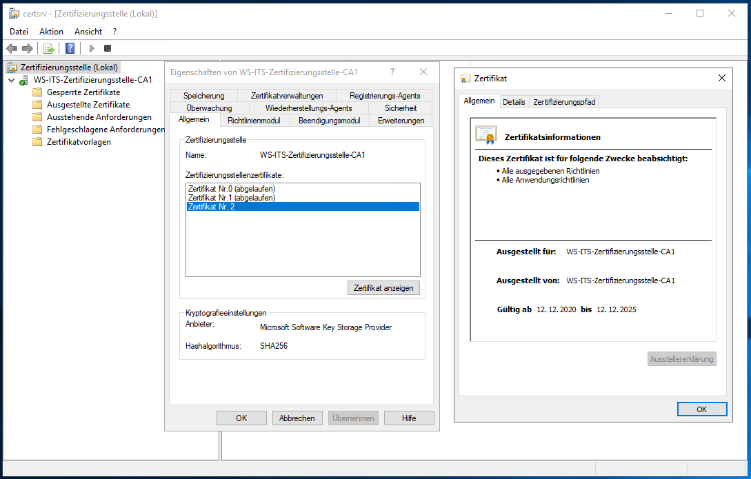 Migration PKI auf Windows Server 2025