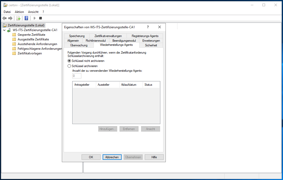 Migration PKI auf Windows Server 2025