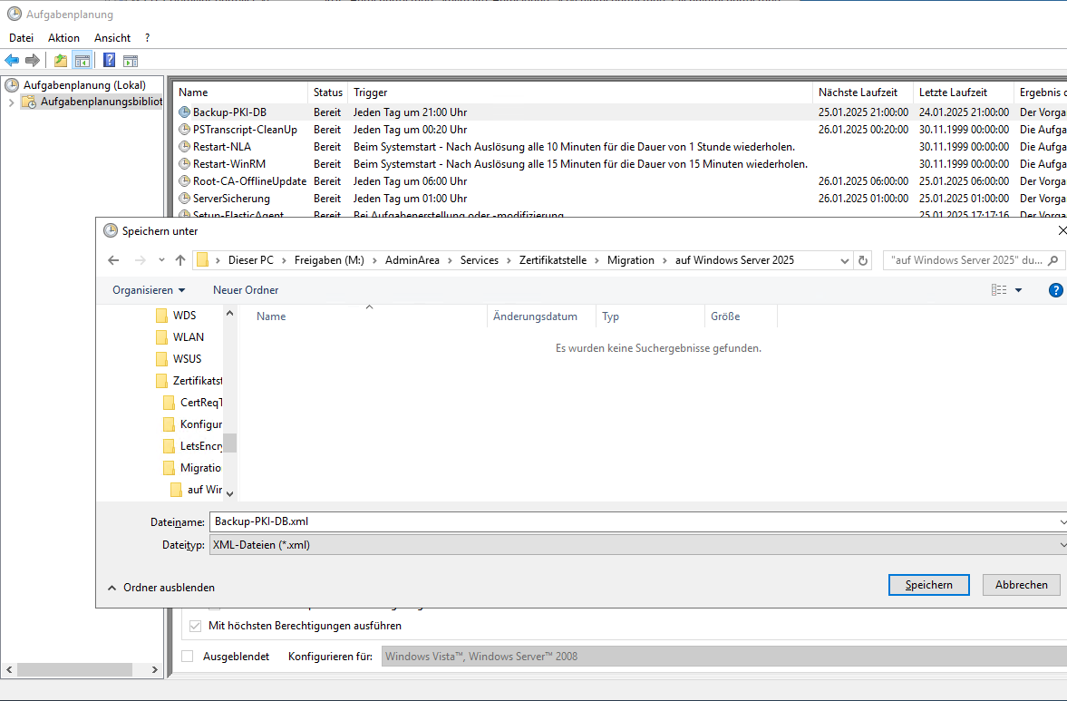 Migration PKI auf Windows Server 2025