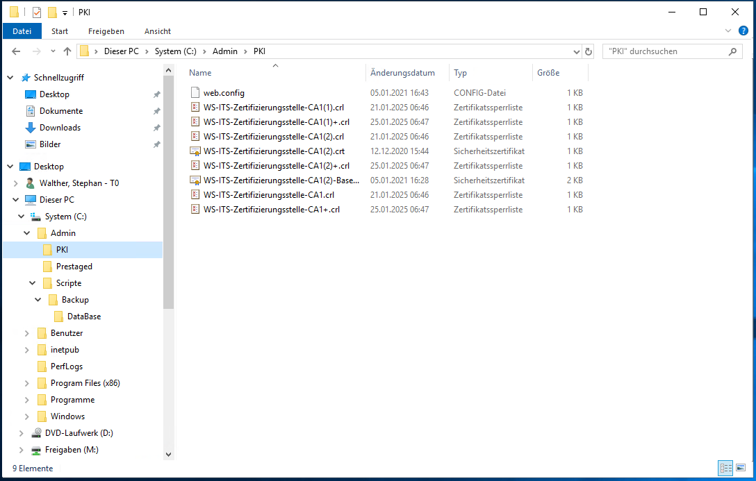 Migration PKI auf Windows Server 2025