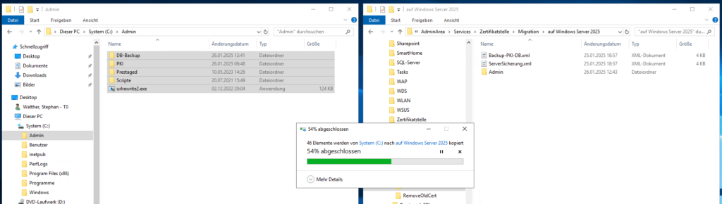 Migration PKI auf Windows Server 2025