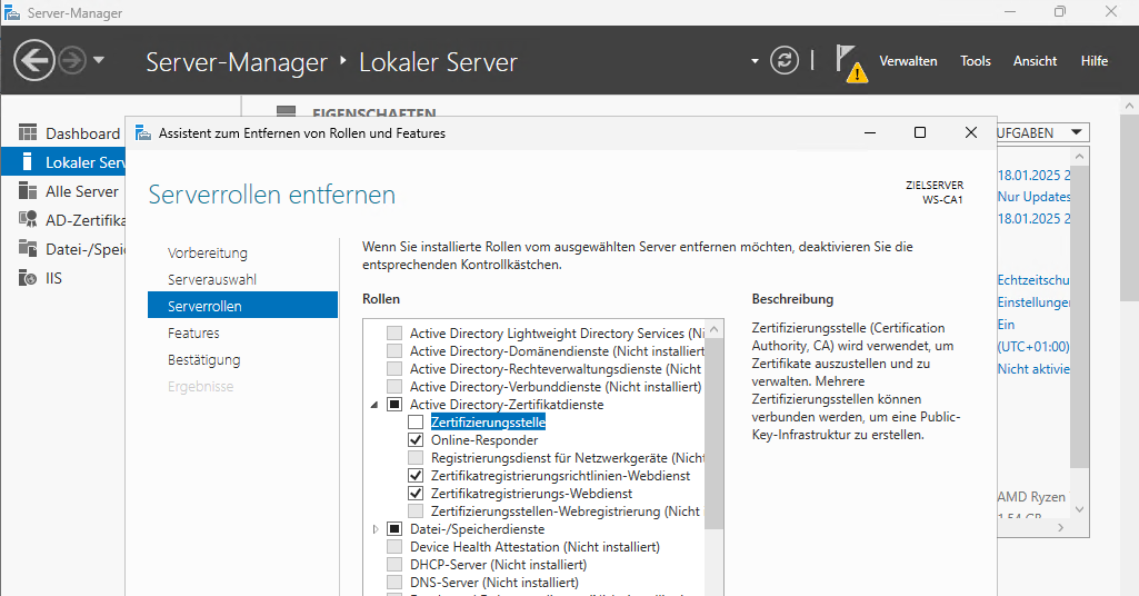 Migration PKI auf Windows Server 2025