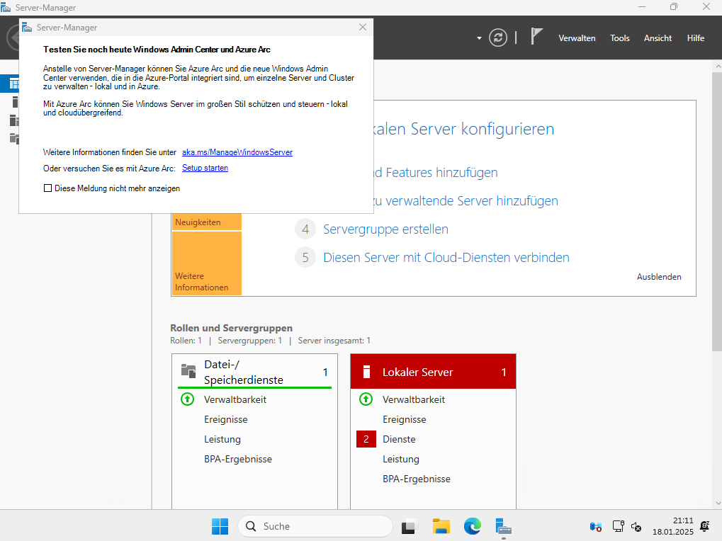 Migration auf Windows Server 2025