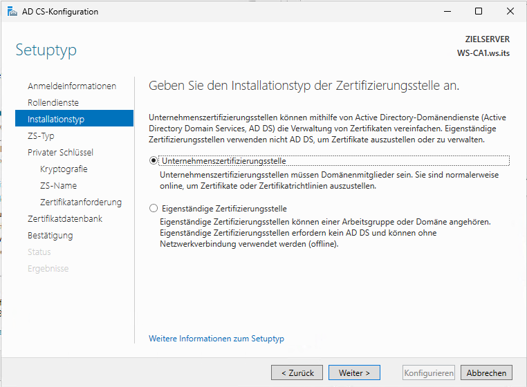 Migration PKI auf Windows Server 2025