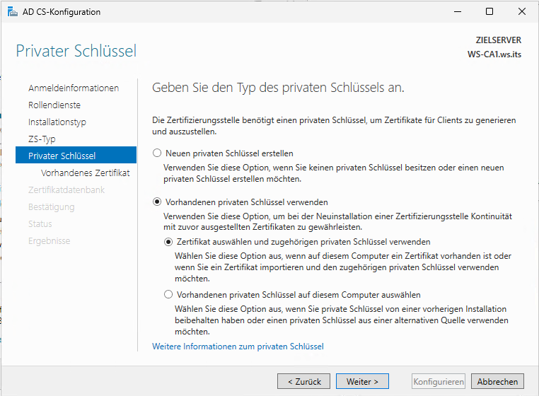 Migration PKI auf Windows Server 2025