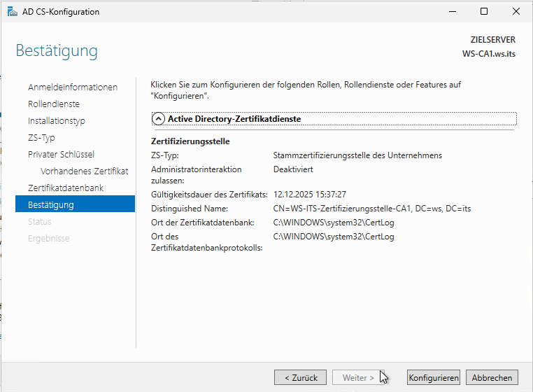 Migration PKI auf Windows Server 2025