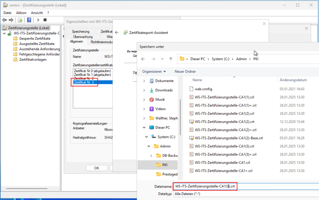 Migration PKI auf Windows Server 2025