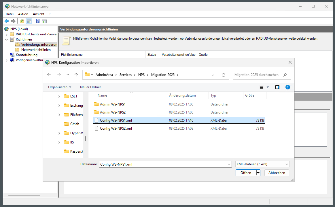 Migration NPS auf Windows Server 2025