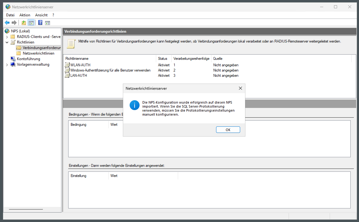 Migration NPS auf Windows Server 2025