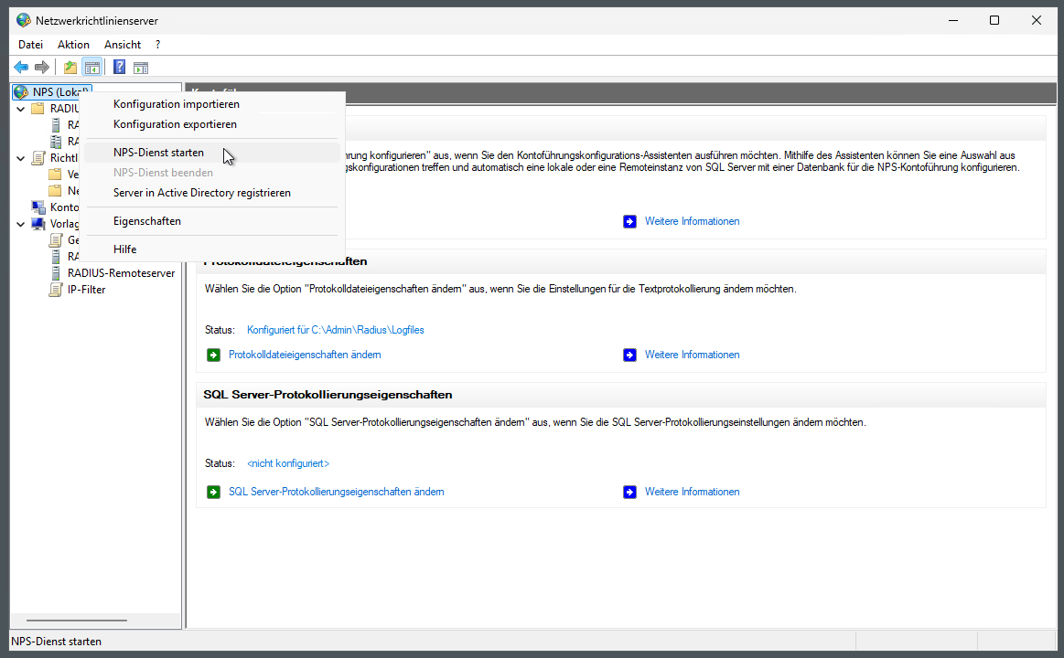 Migration NPS auf Windows Server 2025