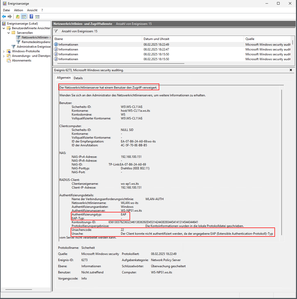 Migration NPS auf Windows Server 2025