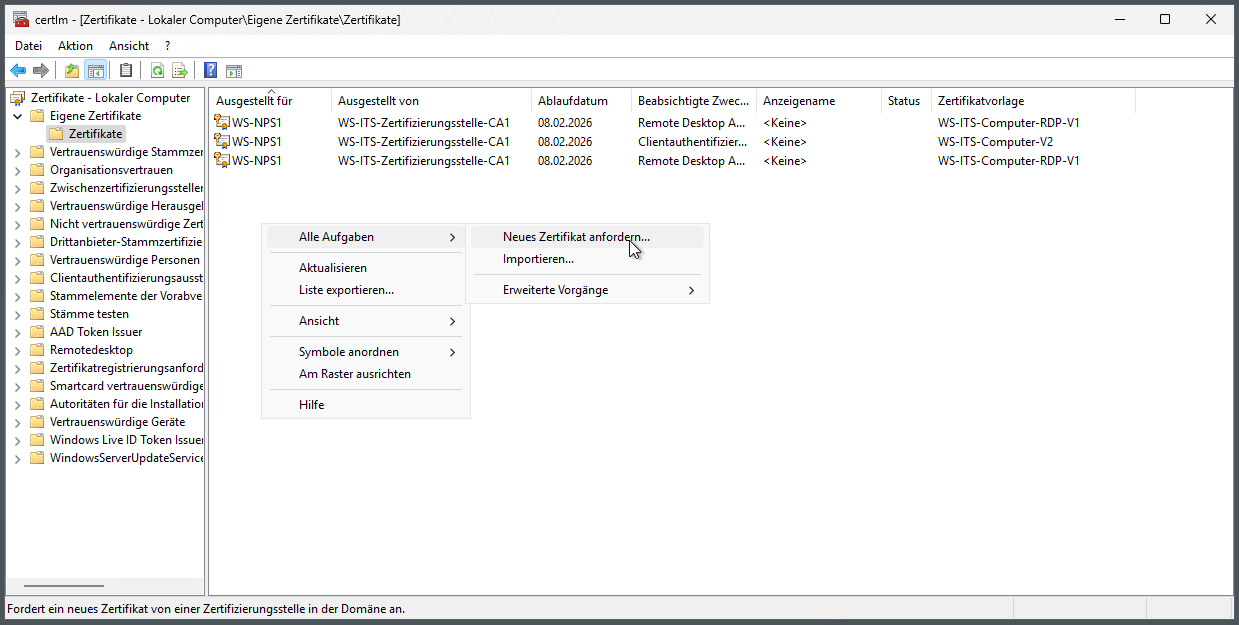 Migration NPS auf Windows Server 2025