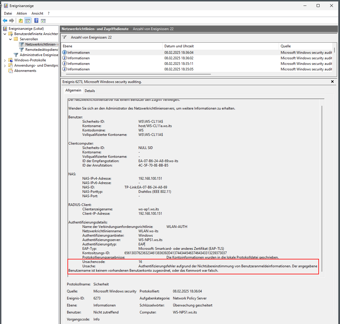 Migration NPS auf Windows Server 2025