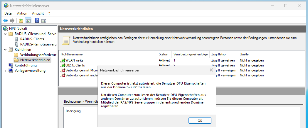 Migration NPS auf Windows Server 2025