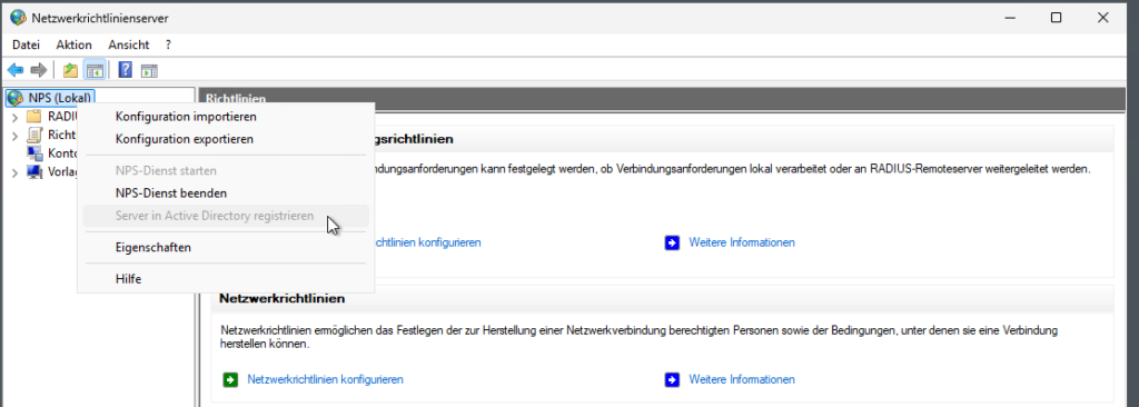 Migration NPS auf Windows Server 2025