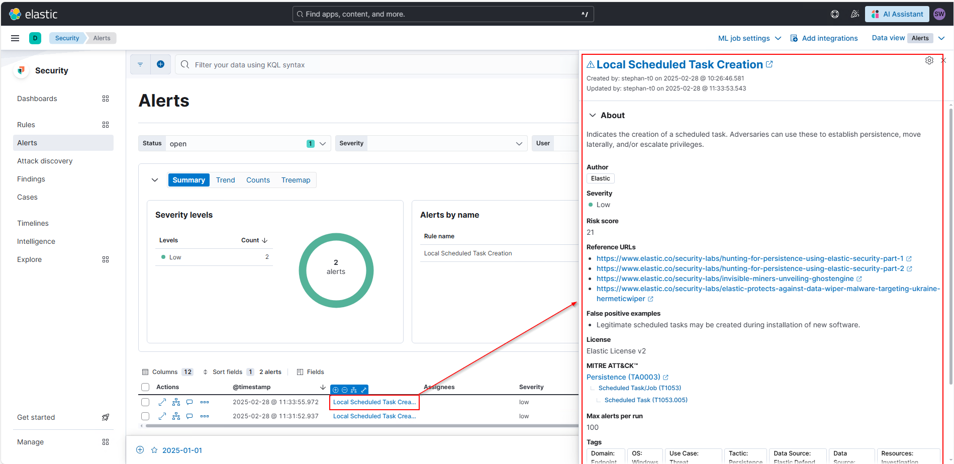 Elastic Search SIEM-Rule