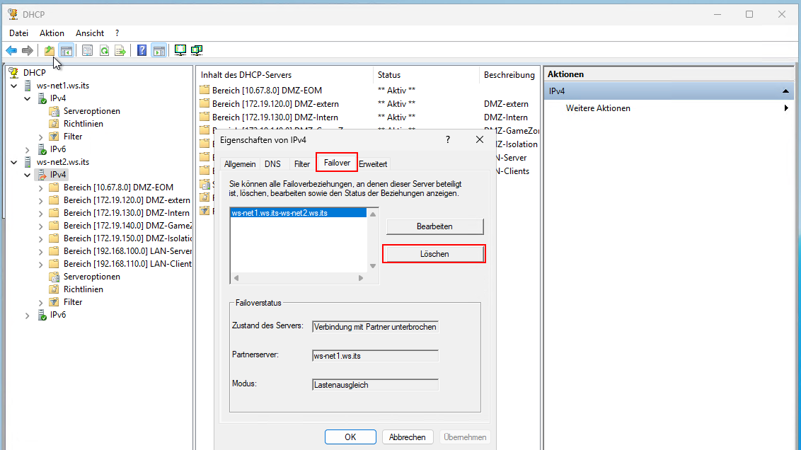 DHCP Migration auf Windows Server 2025