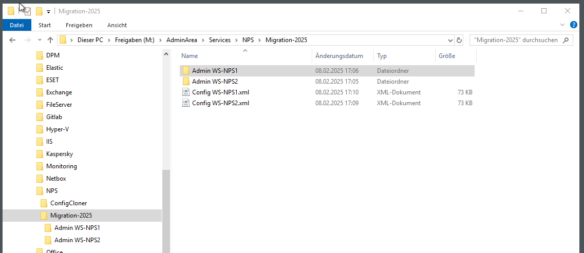 Migration NPS auf Windows Server 2025