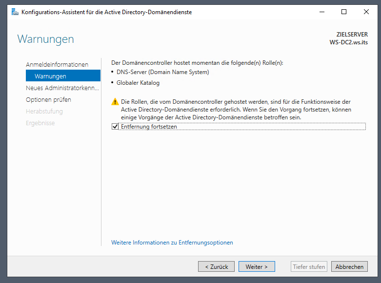 Migration eines DCs auf Windows Server 2025