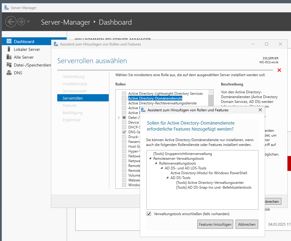 Migration eines DCs auf Windows Server 2025