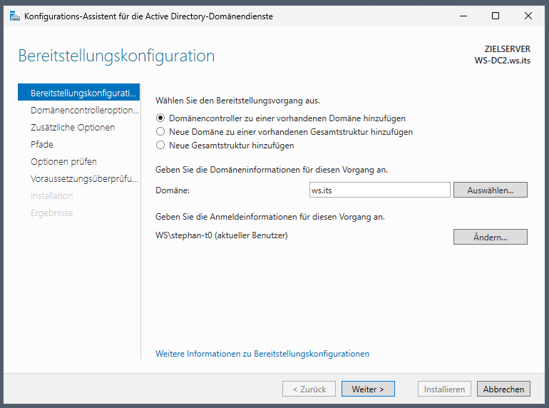 Migration eines DCs auf Windows Server 2025