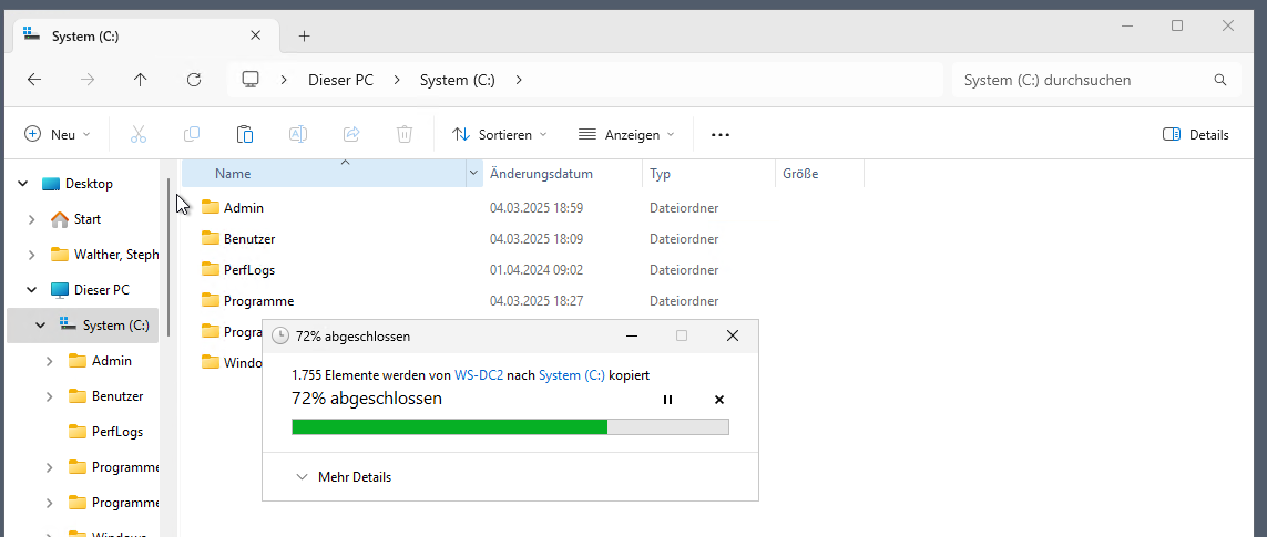 Migration eines DCs auf Windows Server 2025