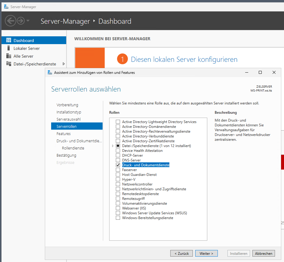 Migration eines Druck- und Scan-Servers zu Windows Server 2025