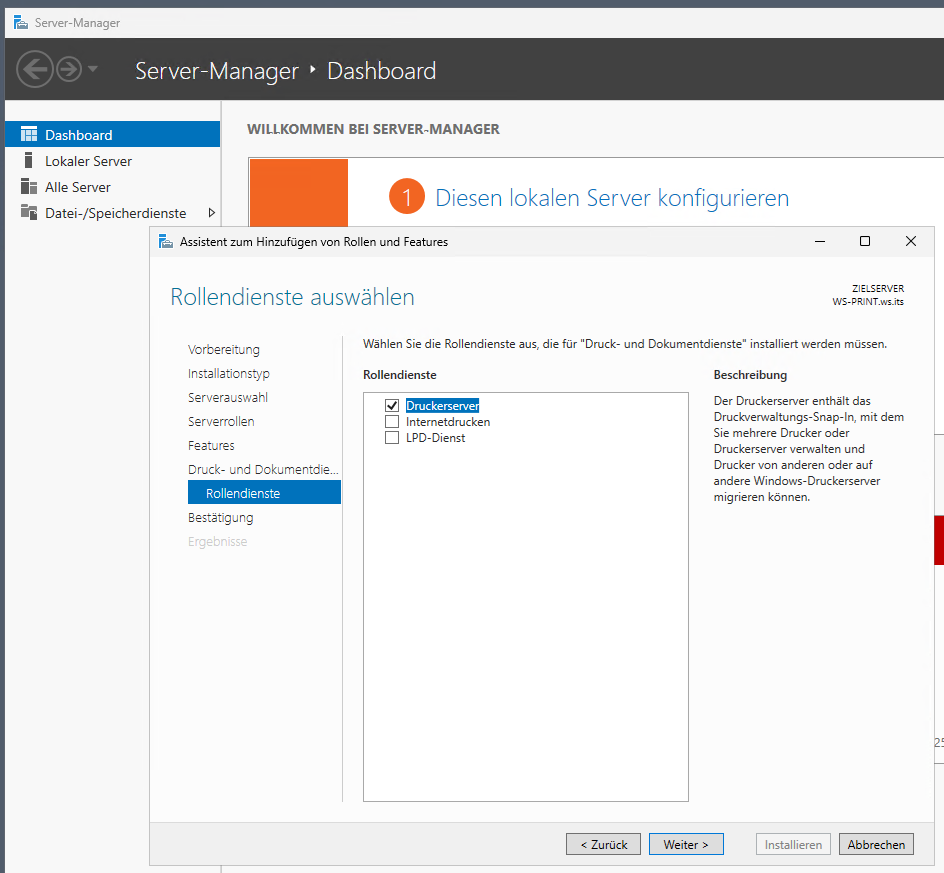 Migration eines Druck- und Scan-Servers zu Windows Server 2025